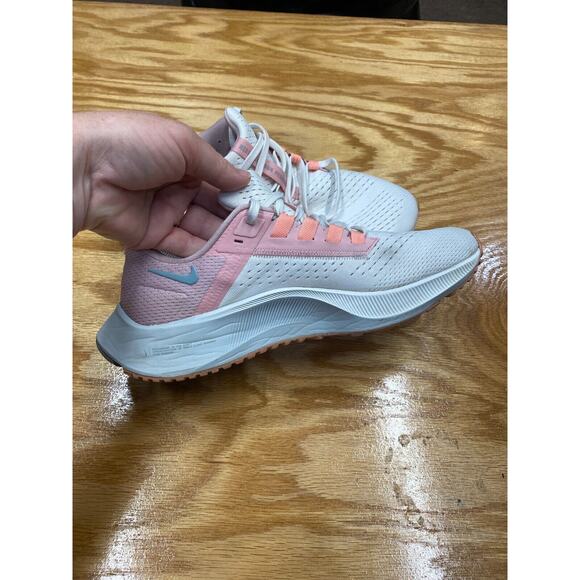 Nike Air Zoom Pegasus 38 Sneaker Women 8 White Pink Running Shoes CW7358-103 S25 - Picture 11 of 12